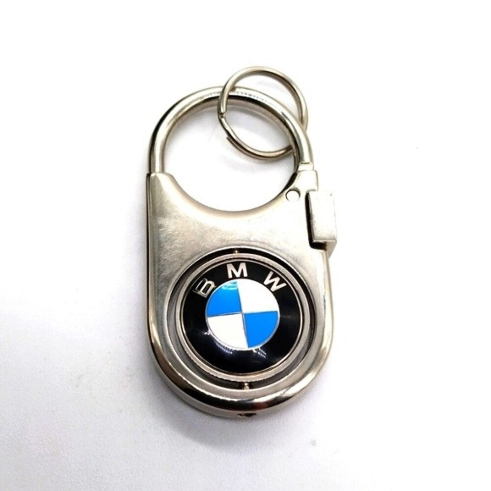 Authentic BMW Keychain Key Fob in Stainless Steel with spinning logo-OEM - Picture 4 of 5